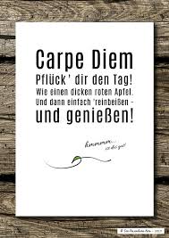 Druck Wandbild Print Carpe Diem Und Geniessen Coole Spruche Spruche Weisheiten