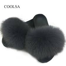 Coocol Womens Furry Slippers Ladies Cute Plush Fox Hair Fluffy Slippers Winter Warm Slippers Fox Hair 10 5 Shoes Slippers Ladies black fluffy faux fur open toe slippers mule slip on size 3 4 5 6 7 8topverkoper. 100 black men of omaha