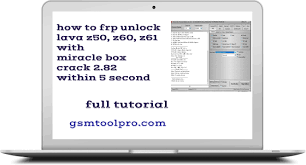 Let's start to lava z61 frp bypass. How To Frp Unlock Lava Z50 Z60 Z61 With Miracle Box Crack 2 82 Software Within 5 Second