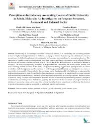 In kota kinabalu and sandakan, sabah and in the federal recipient: Pdf Perception On Introductory Accounting Course Of Public University In Sabah Malaysia An Investigation On Program Structure Asessment And External Factor