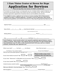 I care vision center icare4kids senior eye care eye on diabetes veteran all star eye care. Fillable Online I Care Vision Center At Haven For Hope Application For Fax Email Print Pdffiller