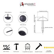 Check spelling or type a new query. 1000 Clous Tapissier Noir Mat Perle Fer 11mm