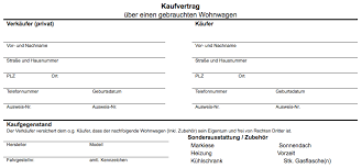 Kaufvertrag wohnmobil vorlage / kaufvertrag auto vorlage word schweiz muster vorlage ch : Kostenlos Kaufvertrag Fur Den Wohnwagen Convictorius