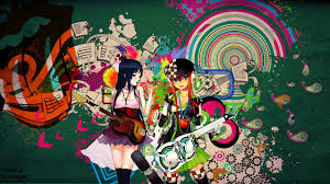 Wallpaper Colorful Illustration Anime Girls Guitar Original Characters K On Akiyama Mio Graffiti Mural Snyp Art Color Psychedelic Art 1920x1080 Kingbourne 209038 Hd Wallpapers Wallhere