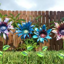Price comparison for metal flower garden stakes at mvhigh. Glittering Flower Garden Stakes Metal Garden Stakes Yard Etsy In 2020 Metal Flowers Garden Tin Can Flowers Soda Can Flowers