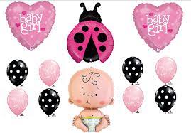 Amazon Com Pink Ladybug Baby Shower It S A Girl Balloon Kit Mylar Latex Set Party Supplies By Anagram Toys Games