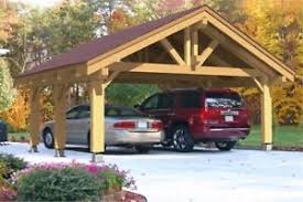 A place for storing tools, locking bikes, woodworking, working out, or plugging in and jamming. 24 X24 576 Sq Ft Heavy Timber Carport For 2 Vehicles Cars Prefab Wood Canopy Ebay