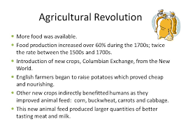 Agricultural Revolution Facts Agricultural Revolution Columbian Exchange Revolution