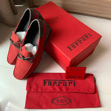 Tods x ferrari driving shoes. Tod S For Ferrari Classic Red Loafers Shoes Sneakers Luxury Sneakers Footwear On Carousell