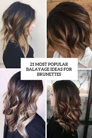 Blonde Strahnen In Den Dunklen Haaren Gestalten Ideen Fur Die Damen Balayage Mode Balayage Brunett Balayage Frisur Balayage Haare Blond