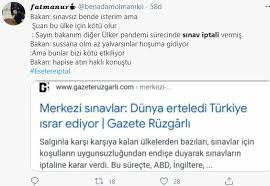 Bakanı ziya selçuk, twitter üzerinden yayınladığı yazıda öğrencilerin akıllarındaki sorulara yanıt oldu. Liselilerin Yuz Yuze Sinavlar Iptal Olsun Talebi Rekora Kosuyor
