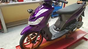 Repaint Of Motorcycle Yamaha Mio By Samurai Paint Youtube
