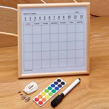 Tableau Blanc Avec Planning Mensuel Effacable A Sec 35x35 Tableau Magnetique Panneau Affichage Tableau Blanc
