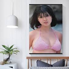 Amazon.co.jp: 河合奈保子30キャンバスフレームレス水着二次元美女アニメ長持ち繊細質感リビング、寝室、キッチン、オフィス、ホテル、レストラン、バー  : ホーム＆キッチン