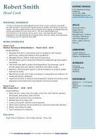 How to write a resume that will get you the job? Head Cook Resume Samples Qwikresume
