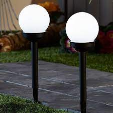 2pcs Round Ball Led Garden Solar Power Light Outdoor Lawn Backyard Pathway Lamp Garden Lighting Lanterns Hanging Solar Lights Ball Lights