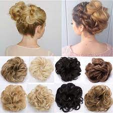 35g Real Curly Messy Bun Fake Scrunchie Hair Piece Extensions Updos Blonde Ss4v Scrunchie Hairstyles Bun Hair Piece Fake Hair Pieces