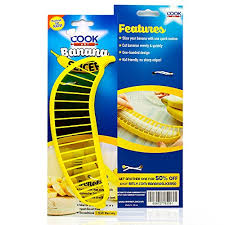 Plastic banana slicer/cutter with handle. Banana Slicer Cutter By Cookart Kitchen Banana Chopper Buy Online In Andorra At Andorra Desertcart Com Productid 32734334