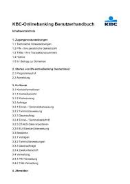 Save on international fees by using wise, which is 5x cheaper than banks. Kbc Onlinebanking Benutzerhandbuch Kbc Bank Deutschland Ag