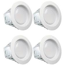 Luxrite 10w 4 Inch Junction Box Led Downlight 5000k Bright White 60w Equivalent Cri90 Energy Star 120v Led Recessed Lighting Recessed Lighting Downlights