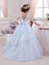 Blue White Lace Tulle Formal Flower Girl Dress For Special Etsy Flower Girl Dresses Tulle Cute Flower Girl Dresses Flower Girl Dresses