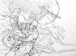 Coloring can be so much more than just a way to relax when you combine it with scripture, because the word of god is alive and powerful. Artstation God Of War Ragnarok Andrea Nagai