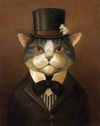 Victorian Cat Portrait Print Cat Dandy Gothic Cat Cat Art Etsy In 2021 Cat Art Cat Portraits Steampunk Cat