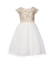 Sweet Kids Little Girls 2 6 Embroidered Tulle Skirted Fit And Flare Dress Dillard S In 2020 Kids Formal Dresses Girls Special Occasion Dresses Girls Tulle Skirt