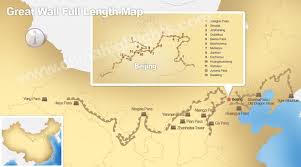 The Great Wall Sections In China Great Wall Of China Map China Map