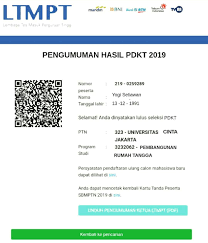 Wawancara hanya bagi mereka yang dinyatakan lolos pada seleksi tahap i. Yogi Setiawan Ar Twitter Selamat Bagi Yang Lolos Di Ptn Dan Tetap Semangat Bagi Yang Tidak Lolos Ptn Hidup Adalah Perjuangan Sbmptn Ket Gambar Hanyalah Contoh Hasil Pengumuman Bukan Nyata Https T Co La3xch1try