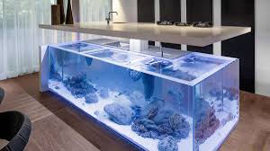 ocean kitchen aquarium island