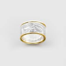 10k white gold antique engagement ring. Wolf Ring Coastal Peoples