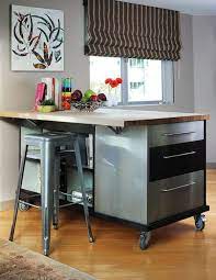I took pictures, and chopped off the legs. 10 Practical Versatile And Multifunctional Rolling Kitchen Islands Moveable Kitchen Island Mobile Kitchen Island Kitchen Island With Seating