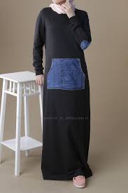 Siyah Penye Elbise P 2181 Kot Elbiseler Elbise Siyah