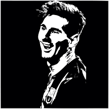 Basic Black And White Portrait Drawing 378 Edit Messi Barcastuff Silhouette Art Pop Art Portraits Silhouette Drawing