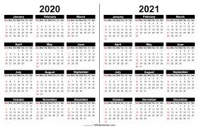 If this format does not work for you, then check out the rest of our site as we have all calendar format types. 2020 And 2021 Calendar Printable Calendar Printables Printable Yearly Calendar Yearly Calendar Template