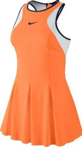 Black And Orange Dress Nike Dress Maria Sharapova Goes Orange Sporty For The 2016 Australian Open Women S Tennis Blog Tennis Dress Nike Dresses Tennis Clothes