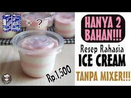 Tanpa kulkas, tanpa gula, tanpa sp, tanpa santan, tanpa mixer, dan tanpa maizena. Cara Membuat Es Krim Tanpa Mixer Bisabo Channel