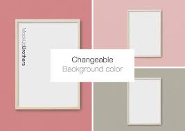 A4 A3 A2 Poster Frame Mockup Mock Up Frames With Changeable Background Color Frame Mockups Poster Frame Colorful Backgrounds