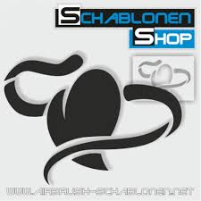 Bitte beachten sie, dass die holzmaserung leicht von den gezeigten bildern abweichen kann. Tattoo Schablone Herz Tribal Airbrush Tattoo Schablonen Schablonen Von Kronis Schablonen Shop