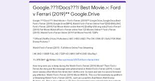 Maybe you would like to learn more about one of these? Google Docs Best Movie Ford V Ferrari 2019 Google Drive