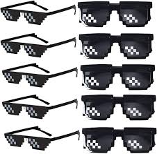 Amazon Com Thug Life Glasses 8 Bit Pixelated Mosaic Gamer Mlg Photo Props Party Sunglasses For Adults Kids 12 Pix Party Sunglasses Video Game Party Thug Life