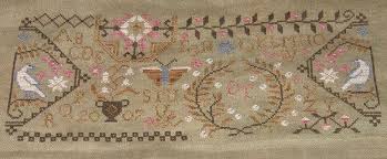 Quaker Garden Finished Blackbird Designs Cross Stitch Black Bird