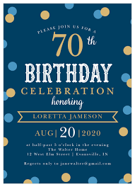 We want to print inviation cards and i need some ideas. 70th Birthday Invitations Design Yours Instantly Online
