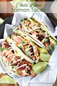 I have never really been a fish fan until my husband and i decided to start eating it for the health benefits. Chile Lime Salmon Tacos Let S Dish Recipes