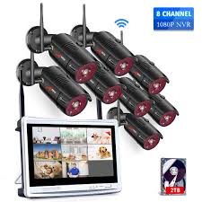 Now you populate your nvr with. All In One 8 Channel Wireless Home Security Camera System With 12 Inch Monitor Nvr Kits 1080p Wifi Ip Surveillance Video System 2tb Hdd With 8pcs 2 0mp Cameras 75ft Night Vision Motion Detection Anran