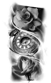 Follow Tattoos By Byrd Instagram Clock Tattoo Design Clock Tattoo Clock And Rose Tattoo