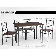 It couldn't be easier to get the dining room set of your dreams. Innovareds Stylish Dining Table 4 Folding Chairs Set 5pcs Vintage Retro Kitchen Dining Room Table Chairs Set Dark Brown Buy Online In Angola At Angola Desertcart Com Productid 55553364