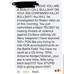 This Guy S Response To The Navy Seal Copypasta On My Local Raves Rants Page Iamverybadass