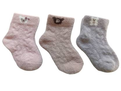 Cdeck Baby Rabbit Wool Anti-Skid Winter Socks |3 Pair Pack